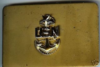old usn gold silverpla ted anchor buckle us navy time