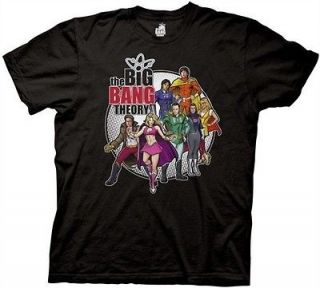 New the Big Bang Theory Comic Book Character TV Show cast T shirt 