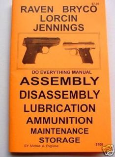 raven bryco lorcin jennings pistols manual 50 pg time left