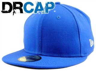 new era cap original basic blank azure blue 59fifty cap