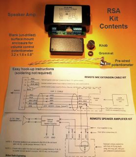 RSA Remote Speaker Amp Kit Motorola CDM CDM750 CDM1250 CDM1550 M1225 