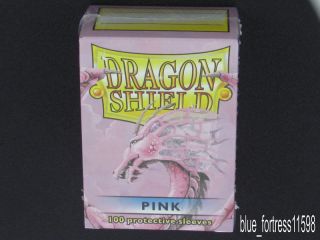 dragon shield 100 pink protective card sleeves pokemon time left