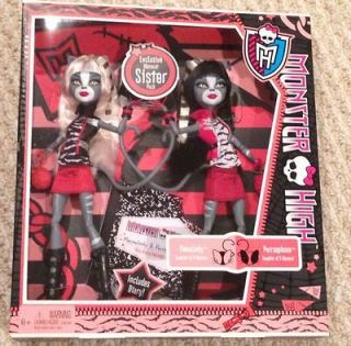 NEW Monster High Werecat Sister Doll Pack Meowlody and Purrsephone