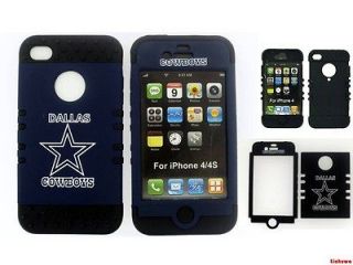 Double Layer Cover Case for Apple iPhone 4 4S DALLAS COWBOYS Hard 