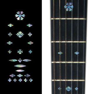 Vintage Snowflakes (AB) Fret Markers Inlay Sticker Decal Guitar