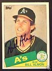 bill almon oakland a s athletics 1985 topps signed card