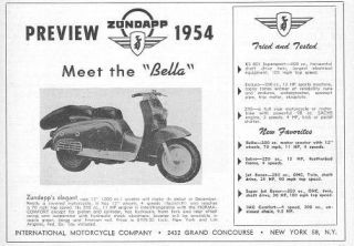 1954 zundapp bella scooter original ad  13