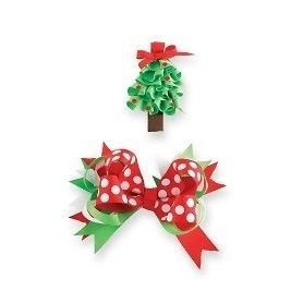 Mud Pie Holiday Christmas Baby Girl Hair Accessories 3 in 1 Bow Tree 