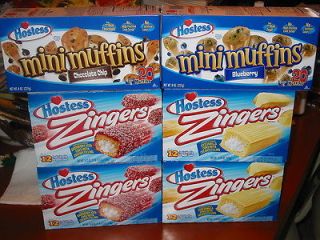 Hostess Zingers Mini Muffins Sponge Cakes Raspberry Vanilla Chocolate 