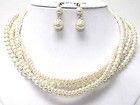 new traditional ivory multi strand pearl beaded necklac buy it