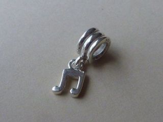 LOVELY GENUINE PANDORA CHARM MUSICAL NOTE DANGLE SILVER ALE 925 CODE 