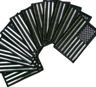 US FLAG,OLD GLORY,STARS,STRIPES,BLACK SUBDUED,SOLDIER,CLUB,BIKER,PATCH 