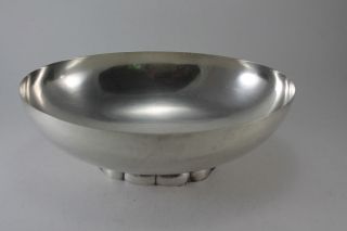 vintage silver plate footed oval bowl poole silver co 811