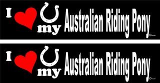 love my Australian Riding Pony horse trailer bumper stickers 