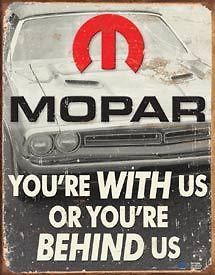   Us Or Behind Us Chrysler Auto Car Vintage Advertising Tin Sign #1647