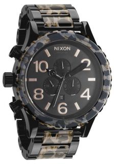 Nixon 51 30 Chronograph All Black Leopard A0831153 Mens Watch 5130