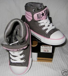 CONVERSE CHUCK TAYLOR INFANT PRIMO HITOP PADDED COLLAR CHAR/PINK SHOES 