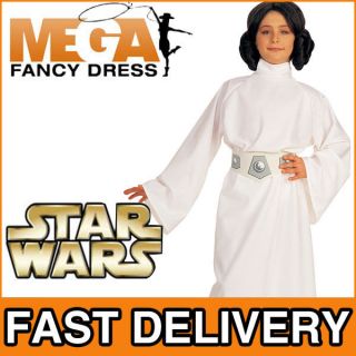 Princess Leia Star Wars Girls Fancy Dress Space Book Week Kids Costume 