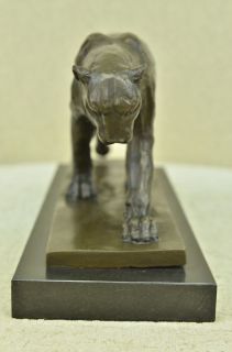 Jaguar Panther Leopard Cougar Big Cat Collector Artwork Bronze Marble 