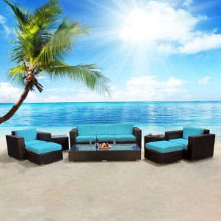 NEW OUTDOOR WICKER PATIO SOFA, DINING FURNITURE, CHAISE LOUNGE, LARGE 