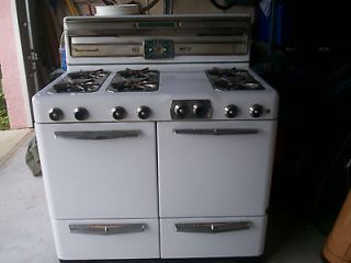 1955 6 burner Universal double oven Gas Stove Vintage with Papers 