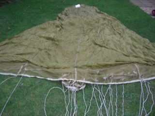 british army airborne parachute canopy px1 with lines not often