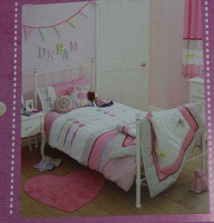 Next GIRLS BEDROOM BOWS Gingham Floral PINK Polkadot Shabby Chic 