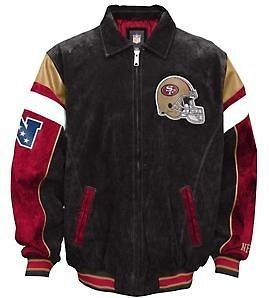 San Francisco 49ers Official NFL Suede Varsity Jacket by G III S,M,L 