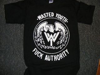 wasted youth t shirt lrg new punk old school circle jerks germs