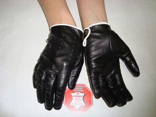 womens black leather gloves