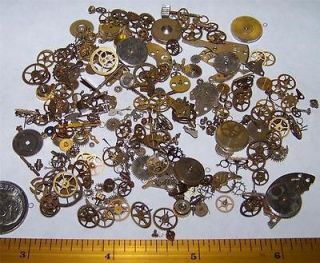 WHOLESALE Steampunk Watch Parts Pieces Vintage Bag of Old Gears BULK 
