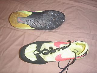 Nike Mens Size 7.5 Used Track & Field Running Shoes Neon Yellow & Pink