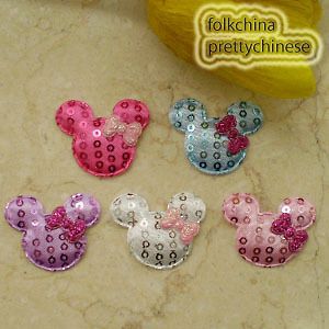   Mickey Sequin Appliques Padded Craft Sewing Scrapbooking Trim XHCTA