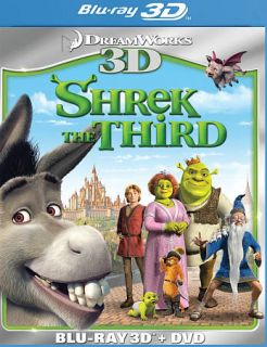 Shrek the Third Blu ray DVD, 2011, 2 Disc Set, 3D