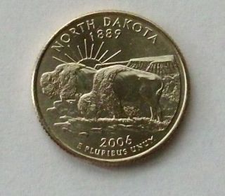 2006 D&P UNC Statehood Quarter Set   North Dakota from Mint Coin Bag