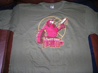 Teefury T Shirt Hellmo Hellboy Hell Mo Men Large LG L Sesame Streets