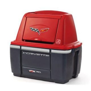 new step2 corvette storage chest red black 