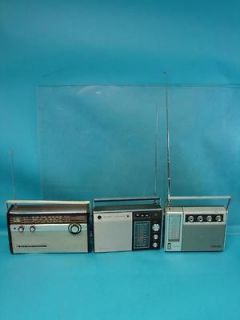 Lot of 3 Vintage Panasonic Transistor Portable Radio Model RF 757 