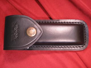 buck 110 folding hunter black leather knife sheath new one