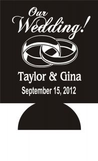 50 Custom Personalized Wedding Can Koozies ~~~ Great Party Favors ~~~