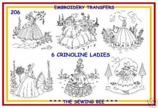 206 new 6 crinoline lady embroidery transfer patterns time left