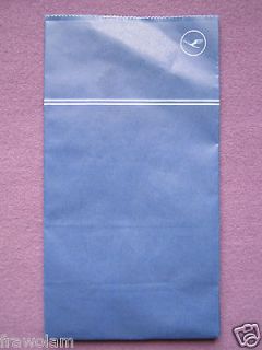 barf bag lufthansa solid blue air sickness bag from netherlands