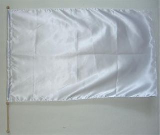 White Satin   Reg size   Rectangle Flag w Pole   Christian Worship 
