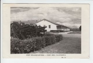 Post Headquarters Fort Ft. Ord California CA Old Army Base RPPC 