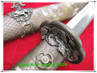 vintage japanese nice sword katana damascus blade 68 from china