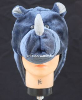 cute rhinoceros costume party warm hat mask cap from hong kong time 