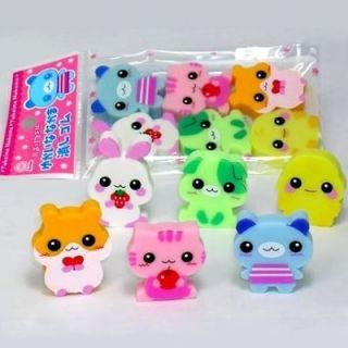  scented Japanese erasers Cute Animals 6P party favor easter Valentines