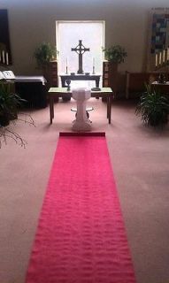 100ft deluxe red fabric wedding aisle runner one day shipping