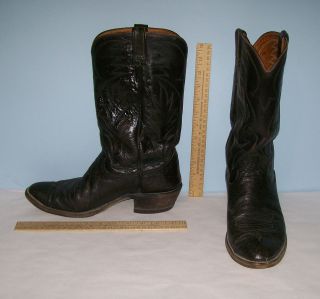 COWBOY BOOTS   Western Boots   Dark BROWN   Size 9 1/2 E   unmarked