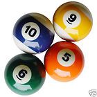 Pool Table Billiard Balls, Regulation Size 2 1/4, Except CUE 